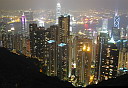 No?n pohled na HK z Victoria Peak
