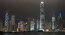 No?n pohled na Hong-Kong z Kowloon