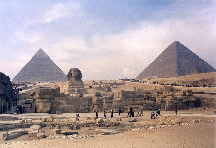 Velk pyramidy v Gize a Sfinga