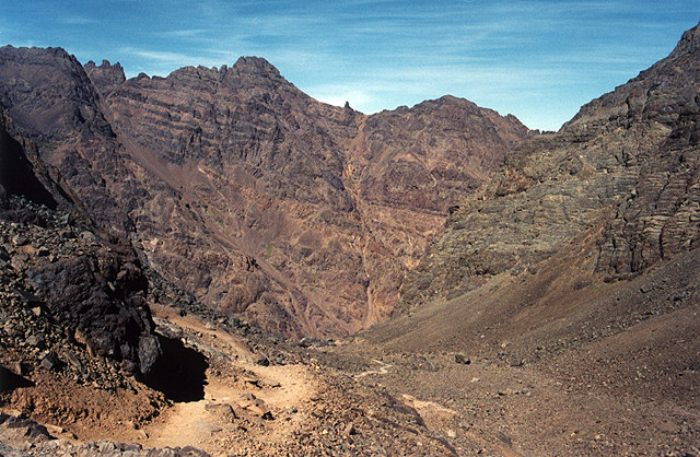 Vstup od refuge [masv Jebel Toubkal]