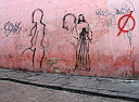 Zp?t a Arequip?, graffiti Je??e a mo?cho mu?e